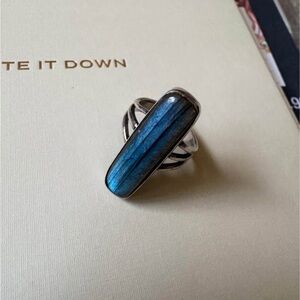 Crystal sterling ring